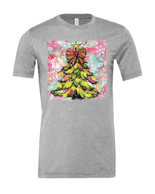 Watercolor Bright Christmas Tree