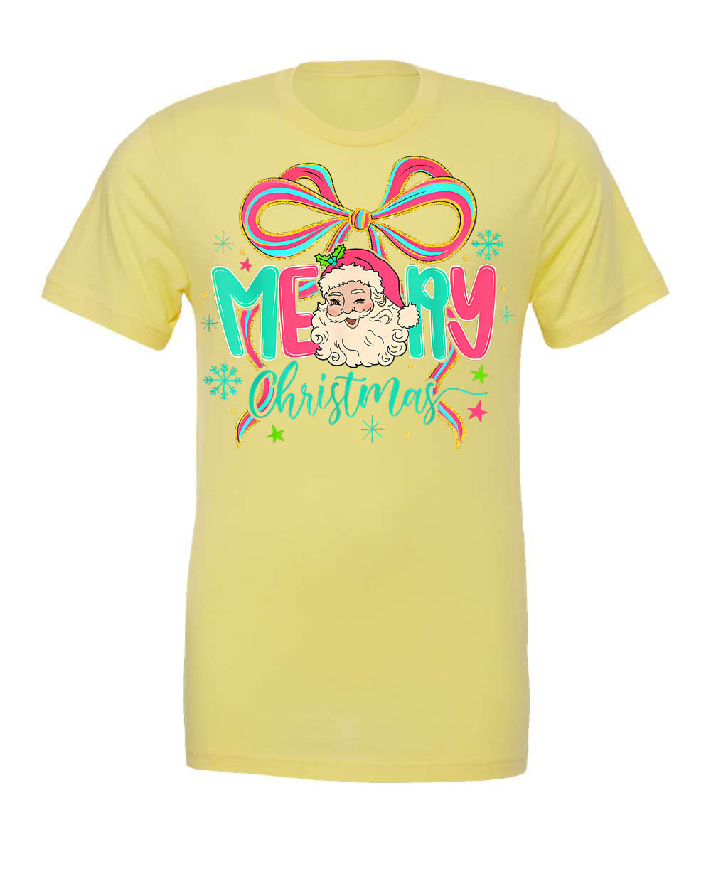 Bright Santa Bow Graphic Tee