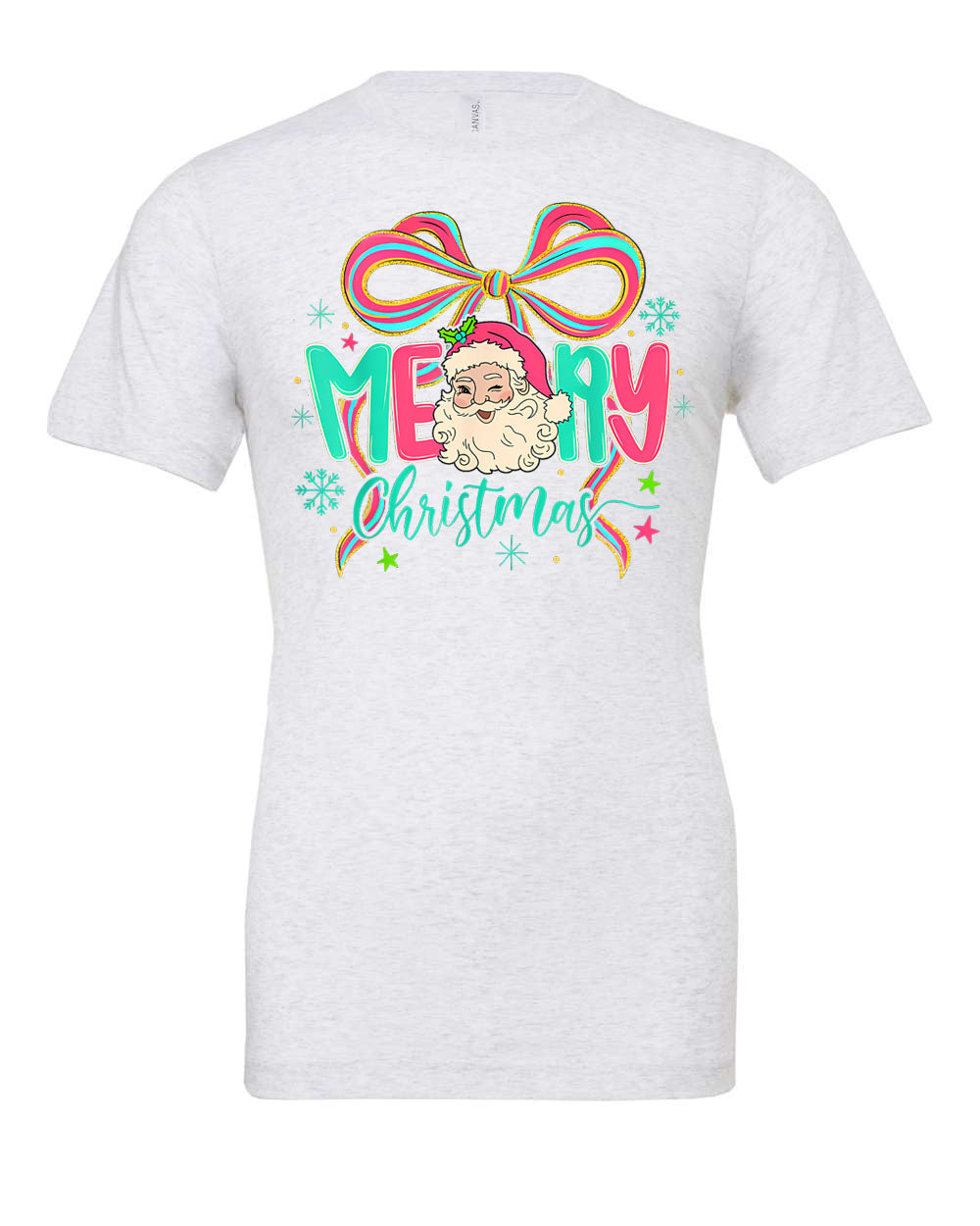 Bright Santa Bow Graphic Tee