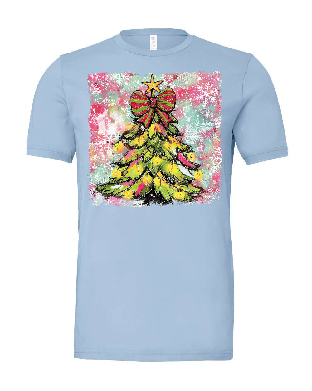 Watercolor Bright Christmas Tree