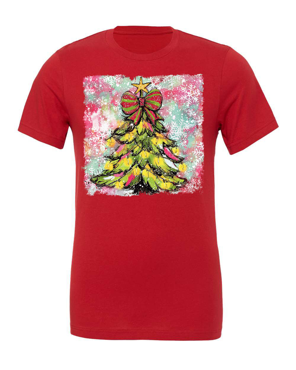 Watercolor Bright Christmas Tree