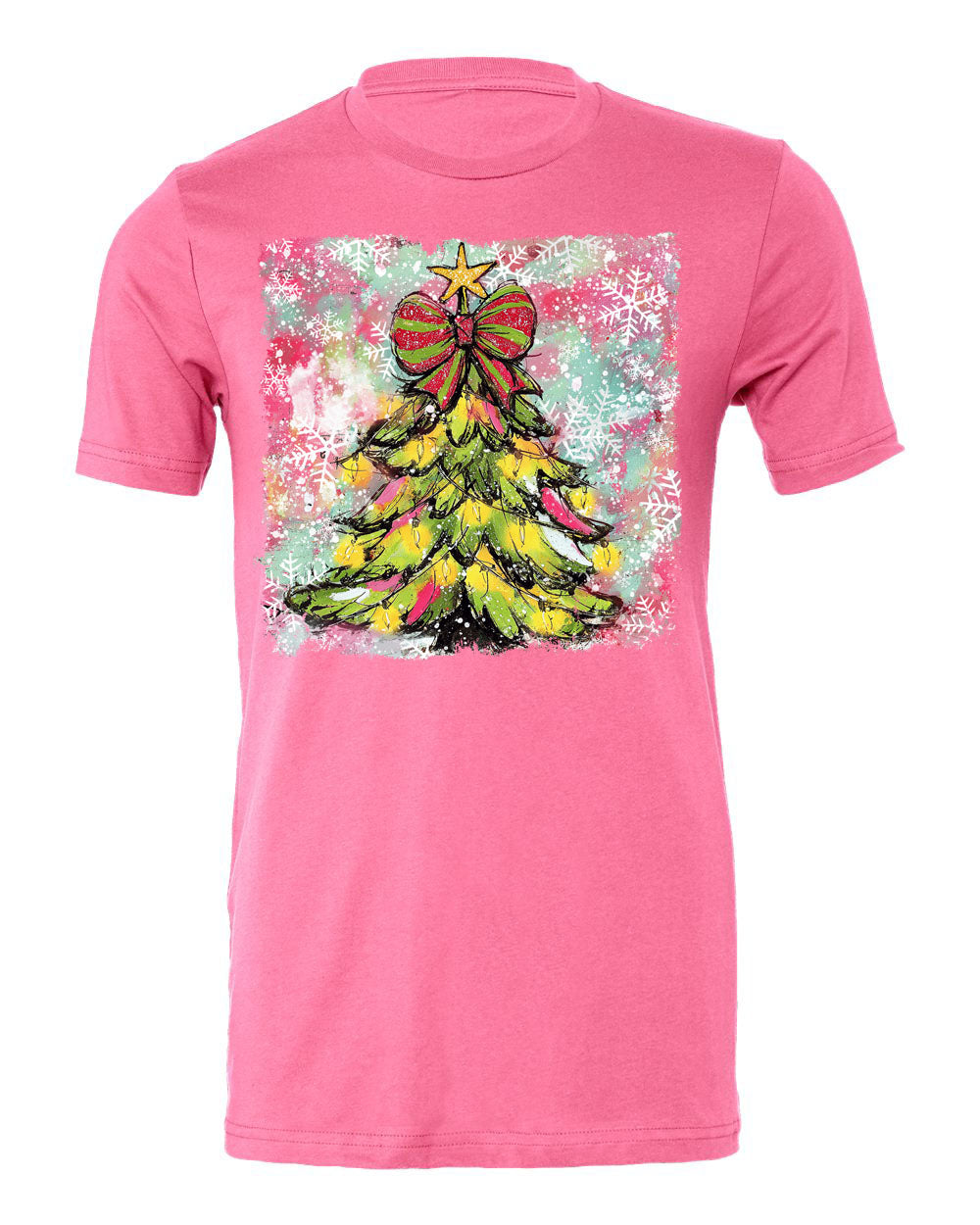 Watercolor Bright Christmas Tree