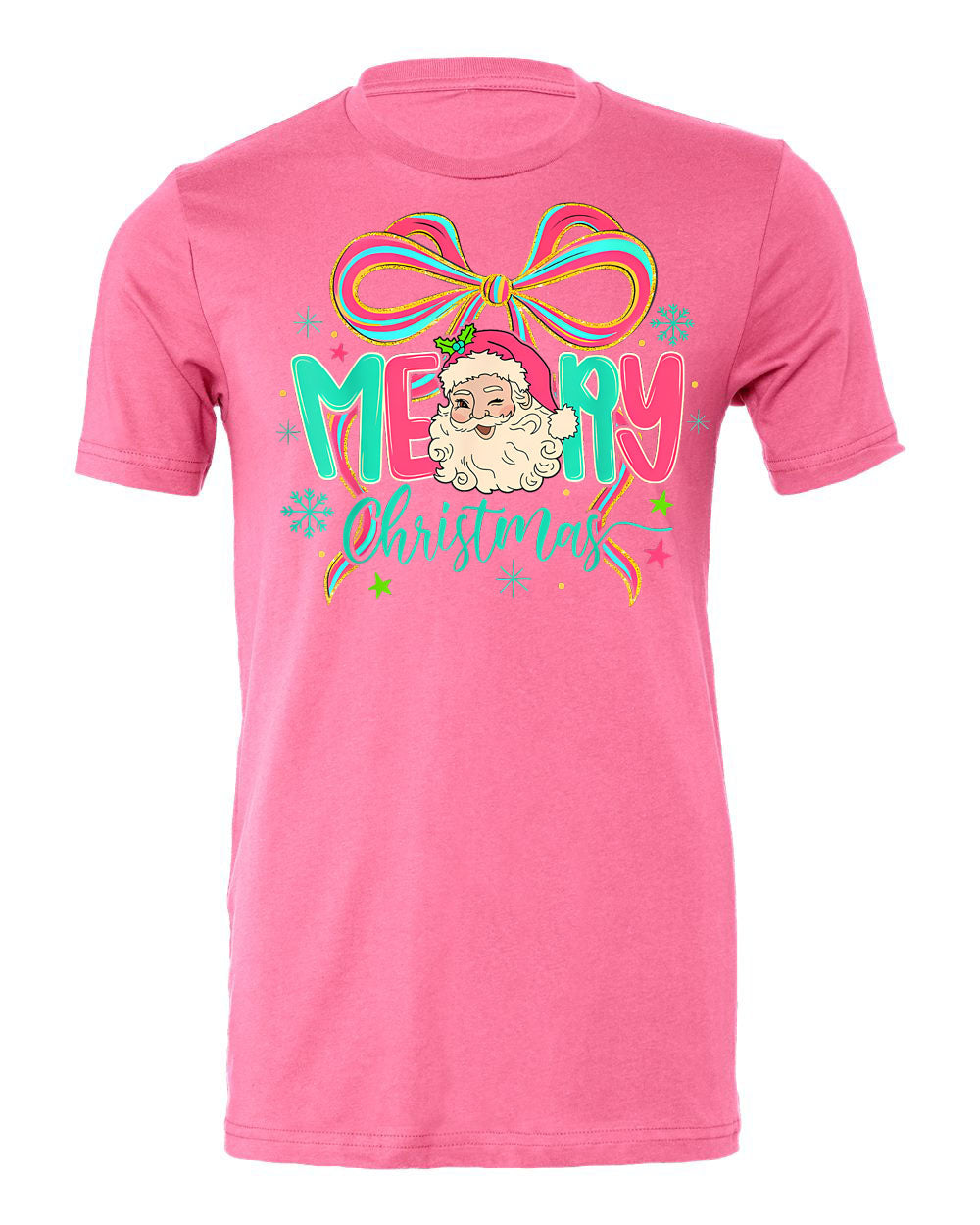 Bright Santa Bow Graphic Tee