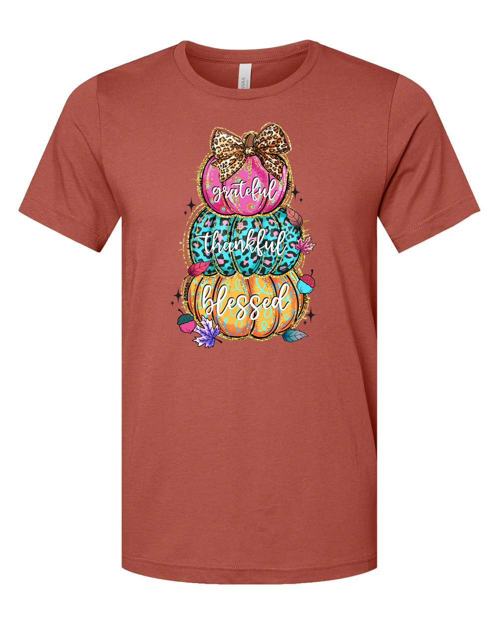 Stacked Multi Colored Pumpkins