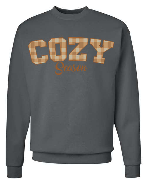 Plaid Seasonal Graphic Crewneck