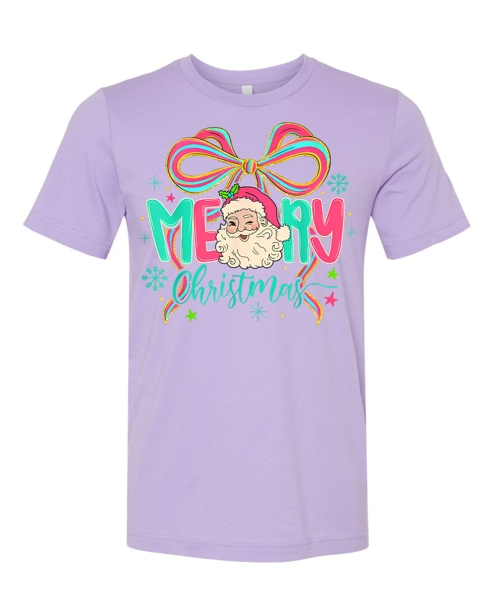 Bright Santa Bow Graphic Tee