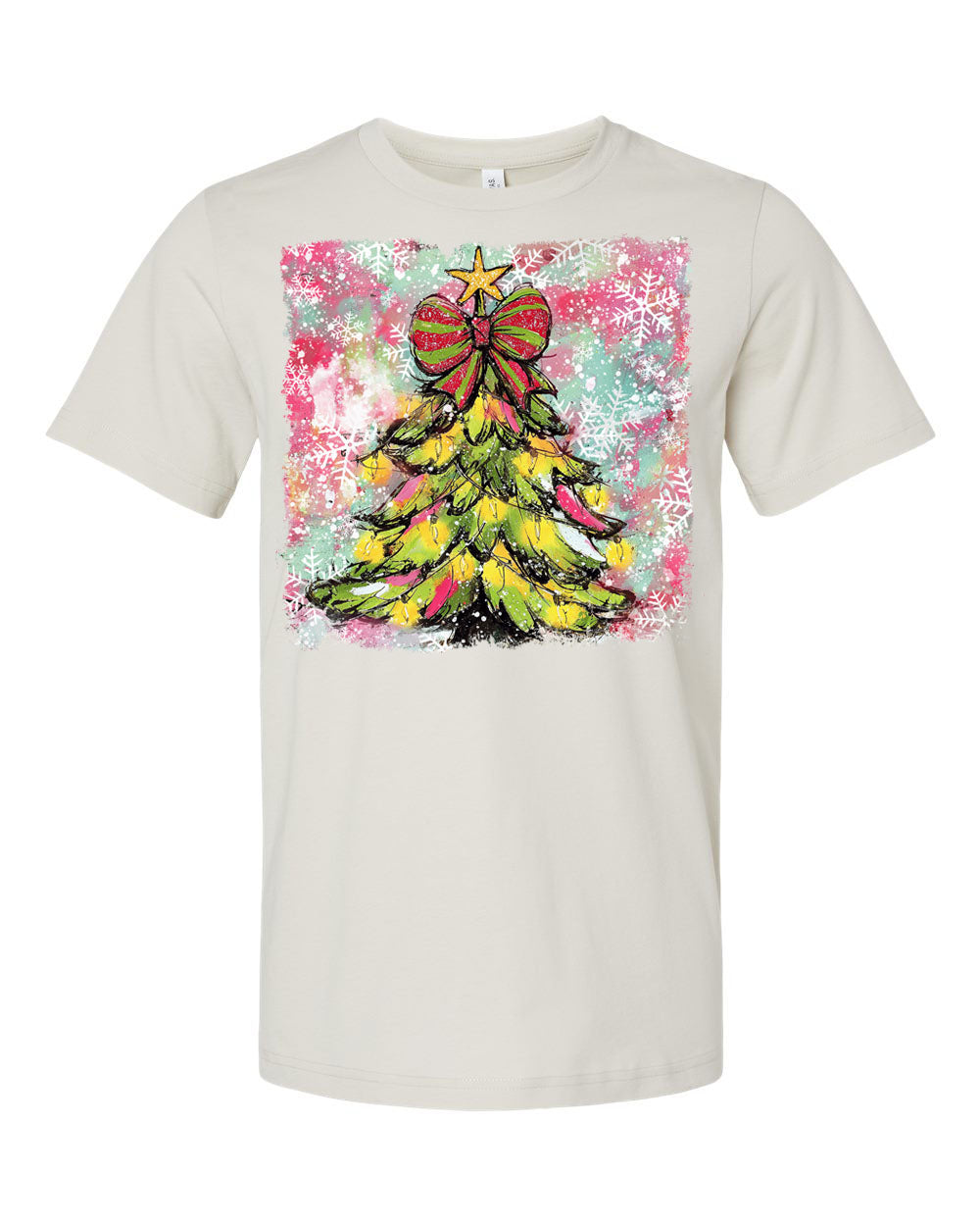 Watercolor Bright Christmas Tree