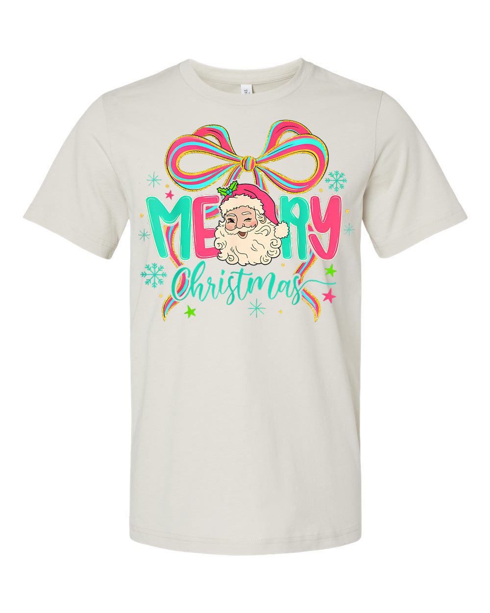 Bright Santa Bow Graphic Tee