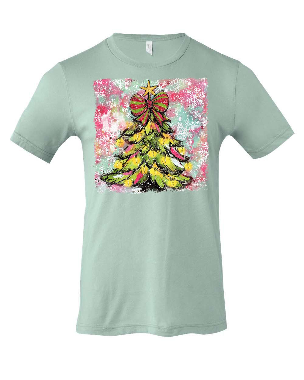 Watercolor Bright Christmas Tree