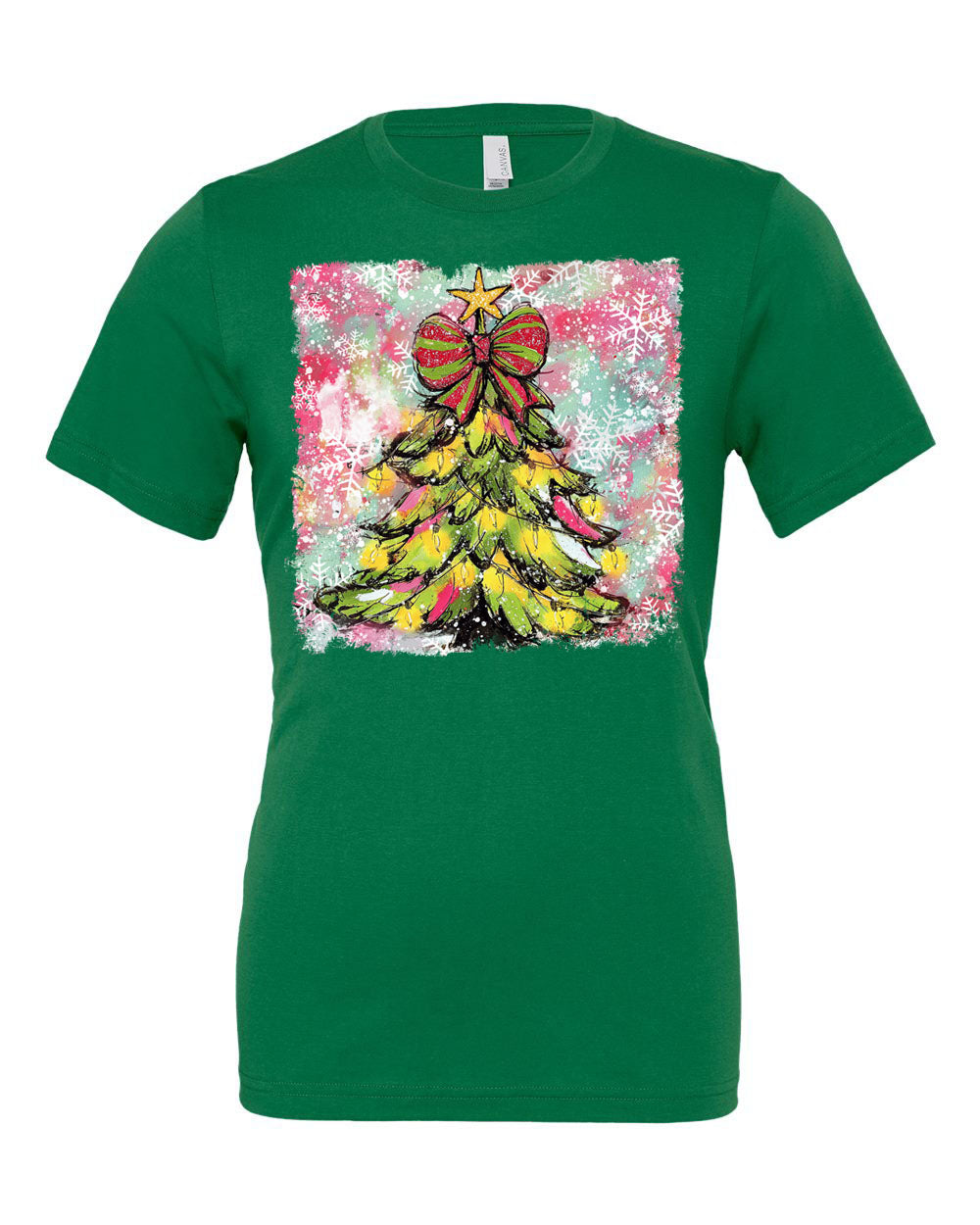 Watercolor Bright Christmas Tree