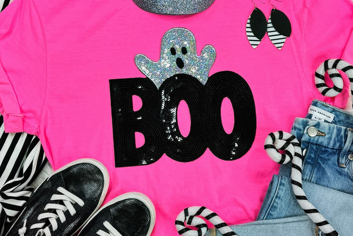 Boo Faux Sequin T-Shirt