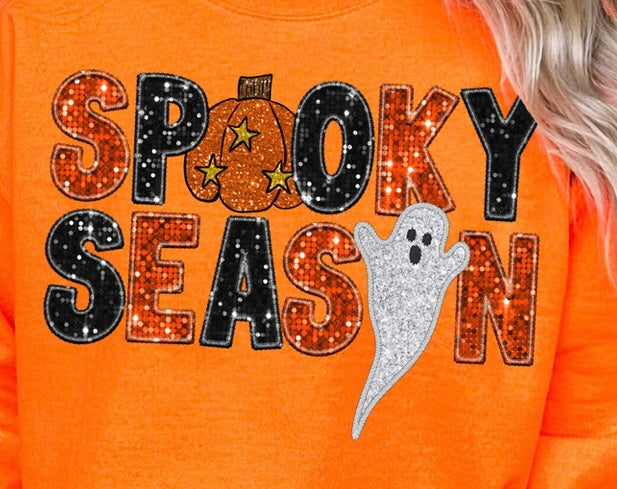 Spooky Season Faux Sequin T-Shirt