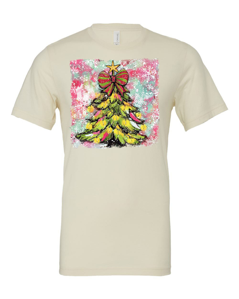 Watercolor Bright Christmas Tree