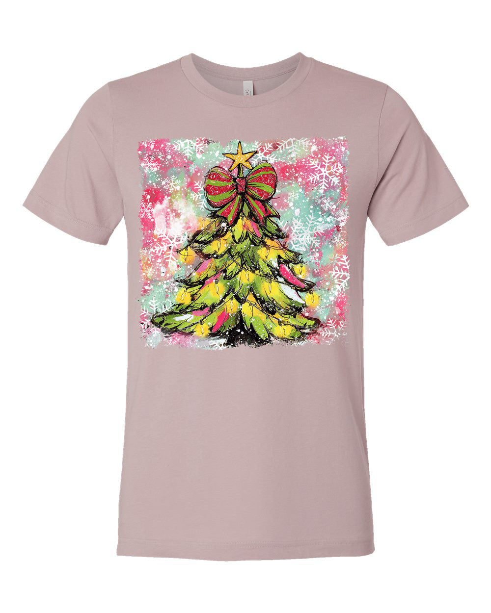 Watercolor Bright Christmas Tree