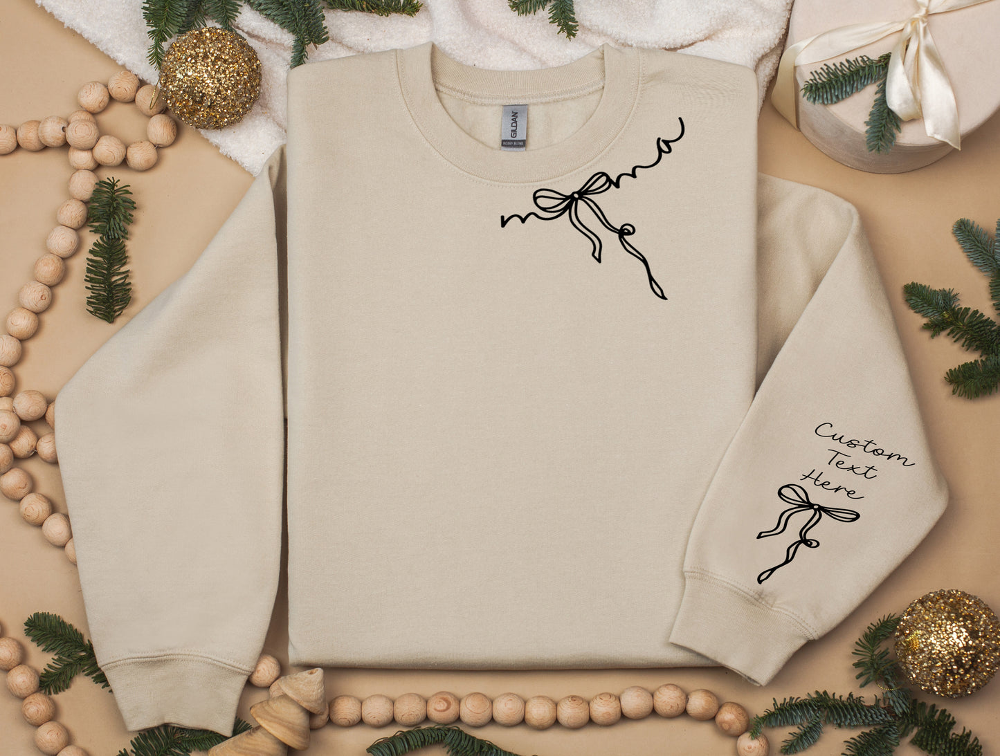 Momma Bow with Custom Name Sleeve