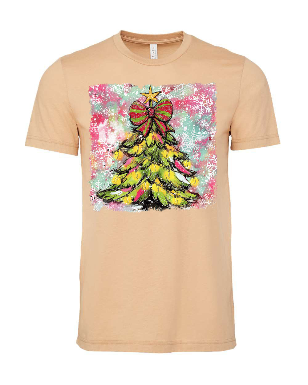 Watercolor Bright Christmas Tree