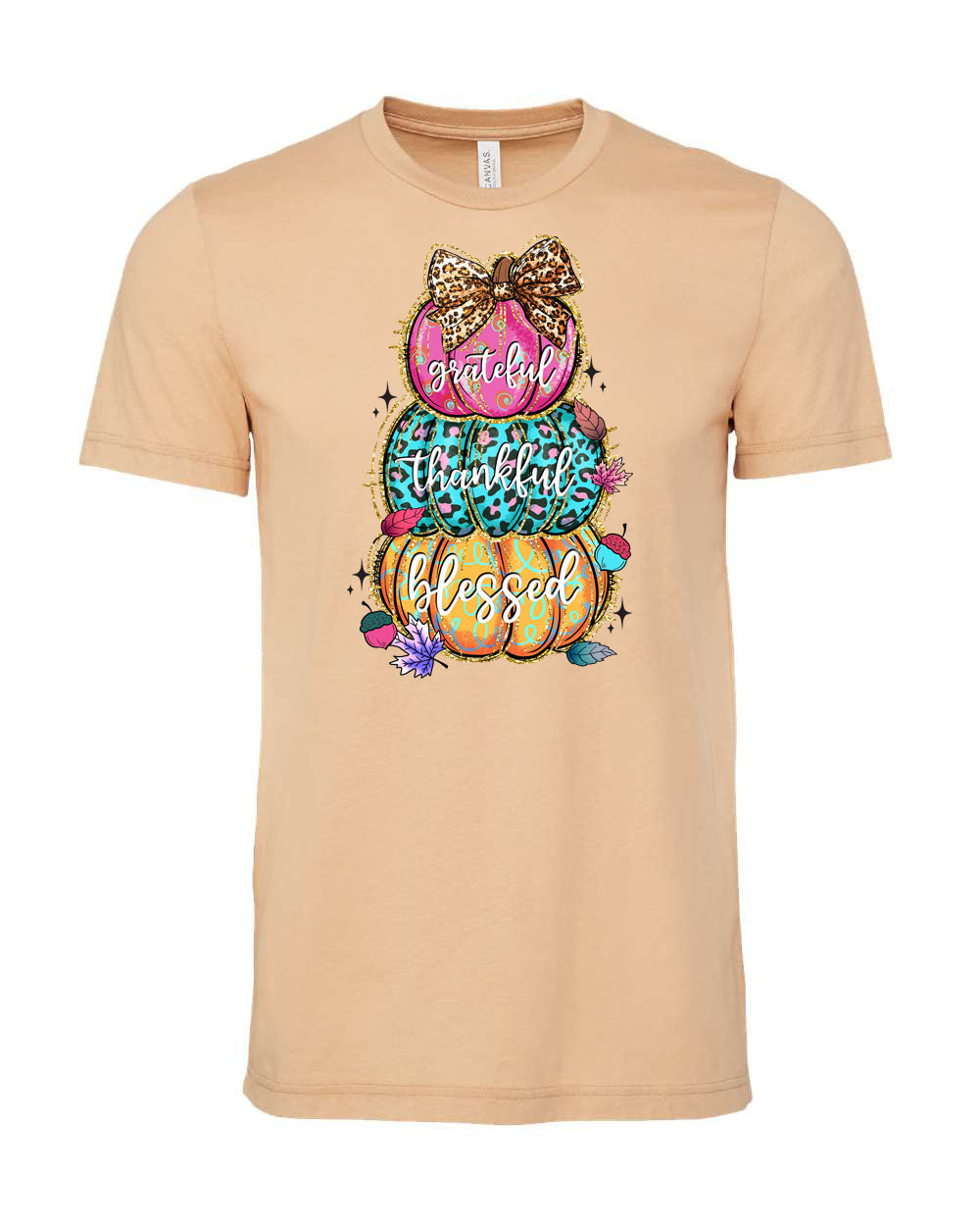 Stacked Multi Colored Pumpkins