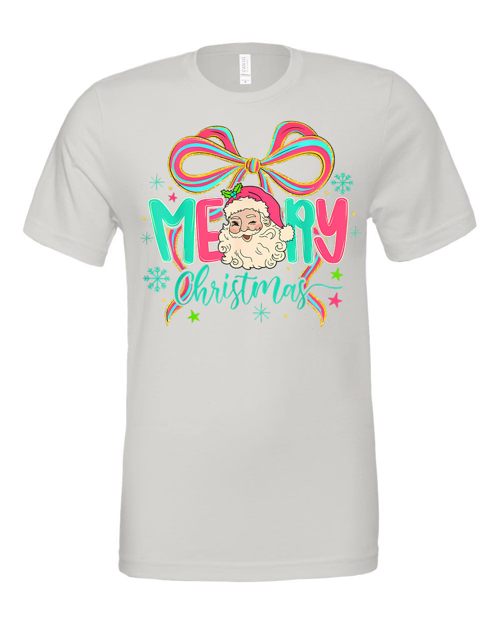 Bright Santa Bow Graphic Tee