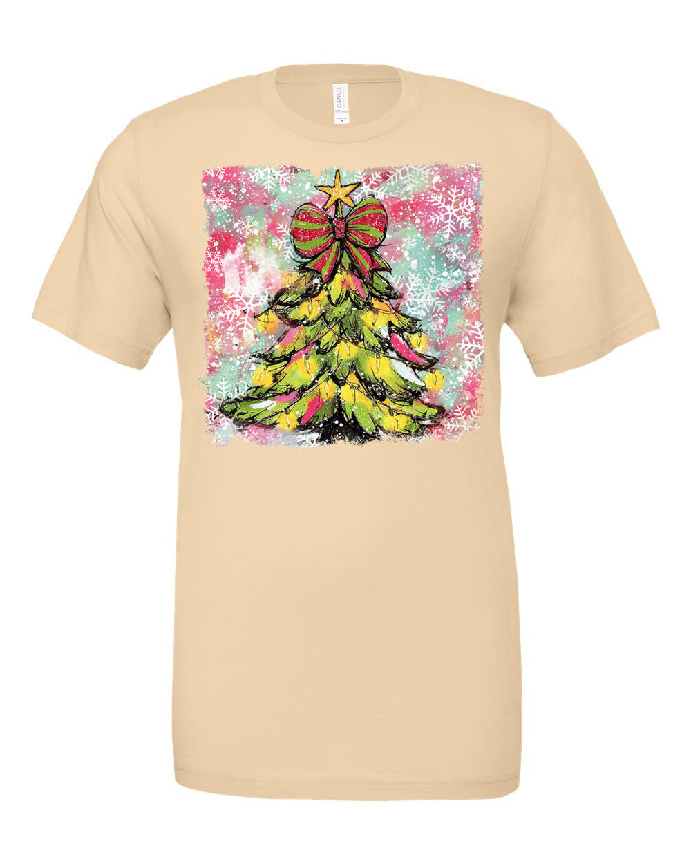 Watercolor Bright Christmas Tree