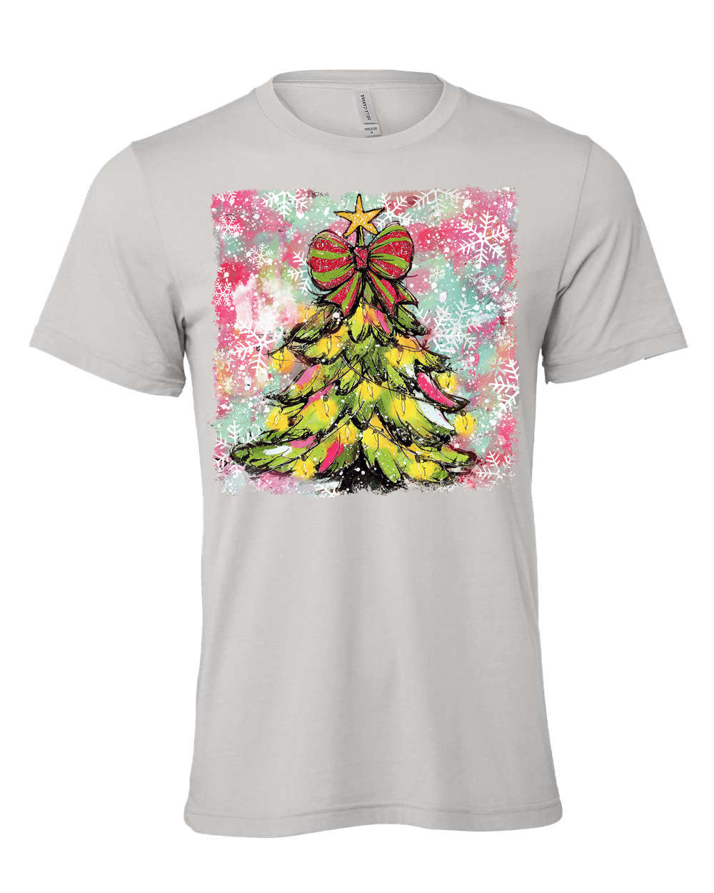 Watercolor Bright Christmas Tree