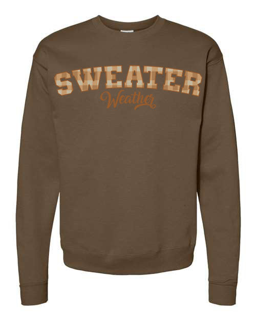 Plaid Seasonal Graphic Crewneck