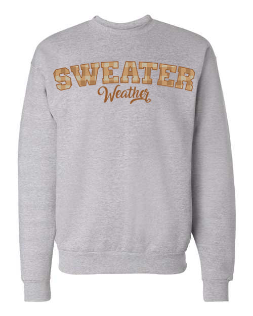 Plaid Seasonal Graphic Crewneck