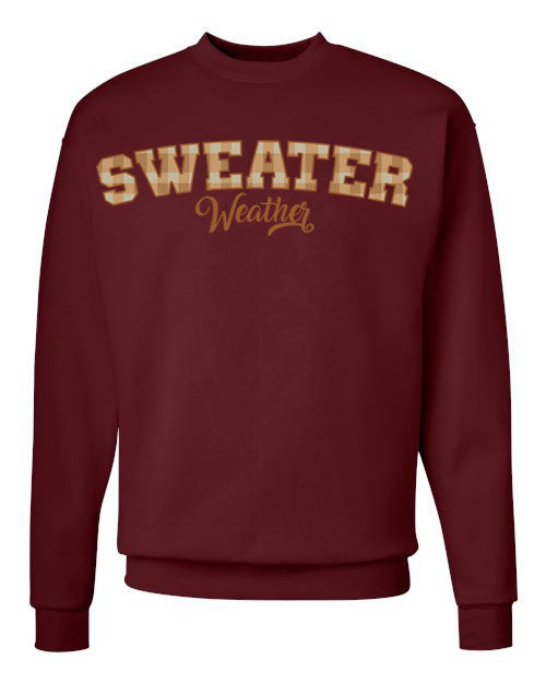 Plaid Seasonal Graphic Crewneck