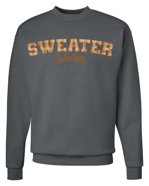 Plaid Seasonal Graphic Crewneck