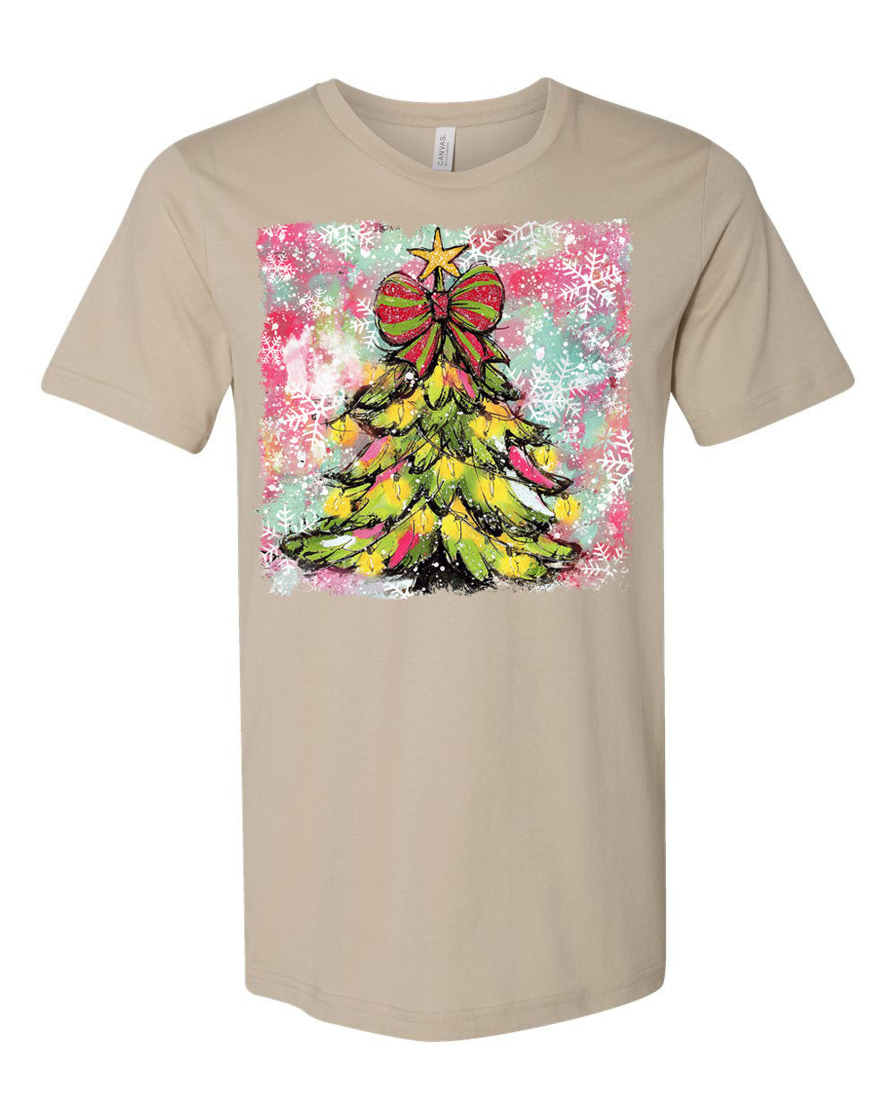 Watercolor Bright Christmas Tree