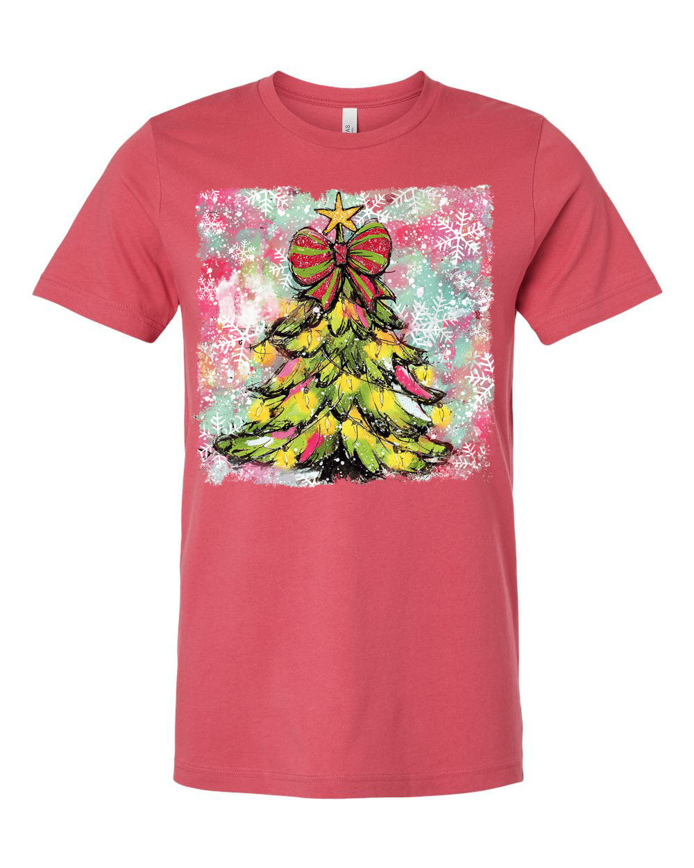 Watercolor Bright Christmas Tree