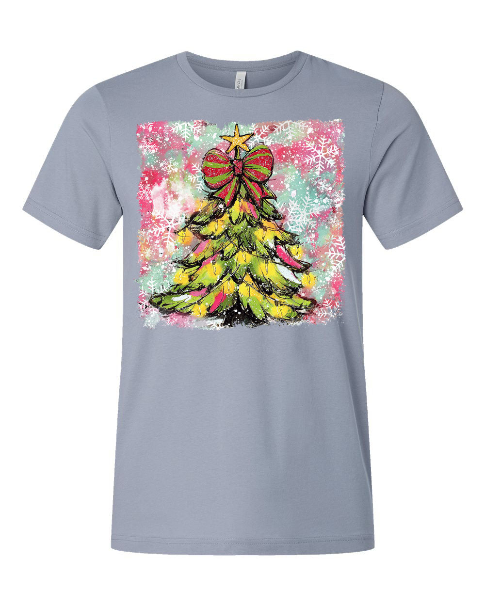 Watercolor Bright Christmas Tree