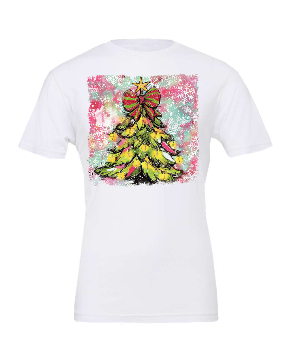 Watercolor Bright Christmas Tree