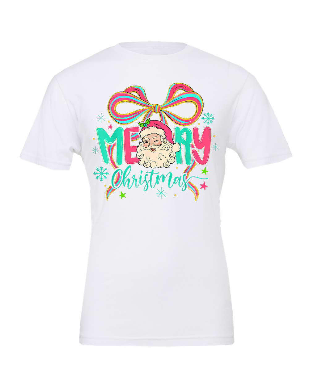 Bright Santa Bow Graphic Tee